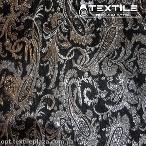 Парча 19304D1C1 черно-серебряный