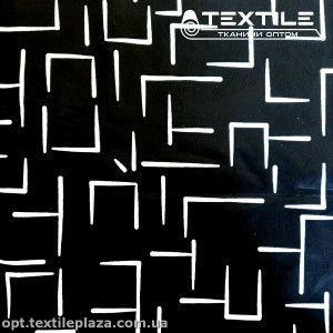 Плащевая ткань цветная 9300D015/D2-1 уголки, черный