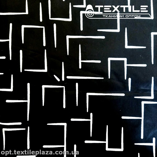 Плащевая ткань цветная 9300D015/D2-1 уголки, черный