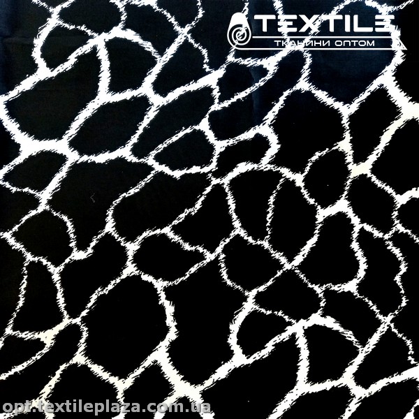 Плащевая ткань цветная 9300D02/D9-1 жираф, черно-белый