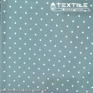 Плащевая ткань цветная 9300D804C9 горошек, сизый