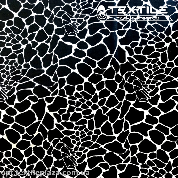 Плащевая ткань цветная 9300D02/D6-1 жираф, бело-черный