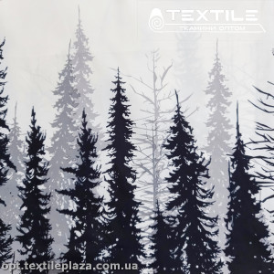 Плащевая ткань цветная 9300D25C1 елки, серый