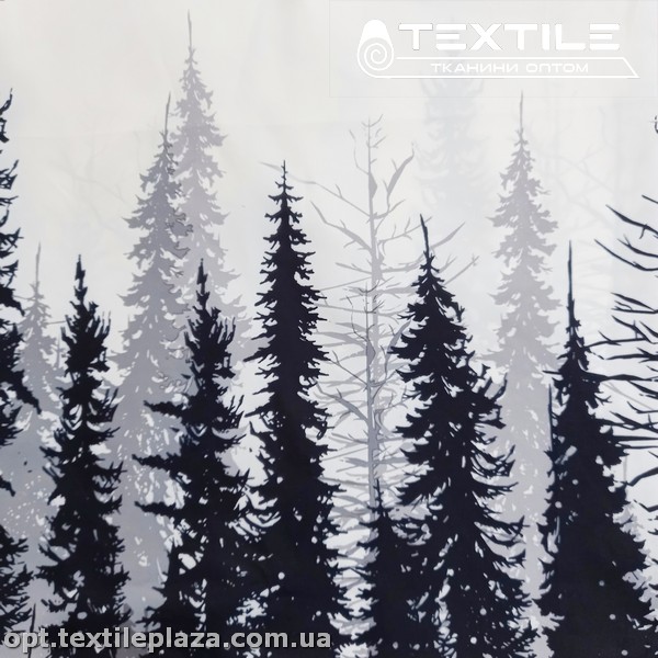 Плащевая ткань цветная 9300D25C1 елки, серый