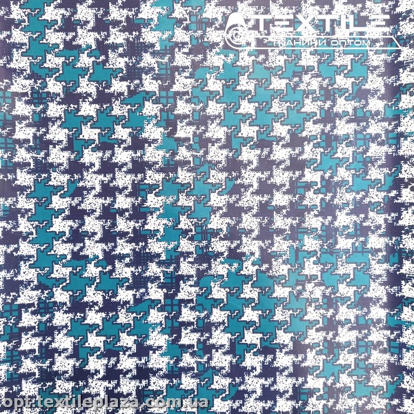 Плащевая ткань цветная 9300D1094-2 гусиная лапка, зеленый