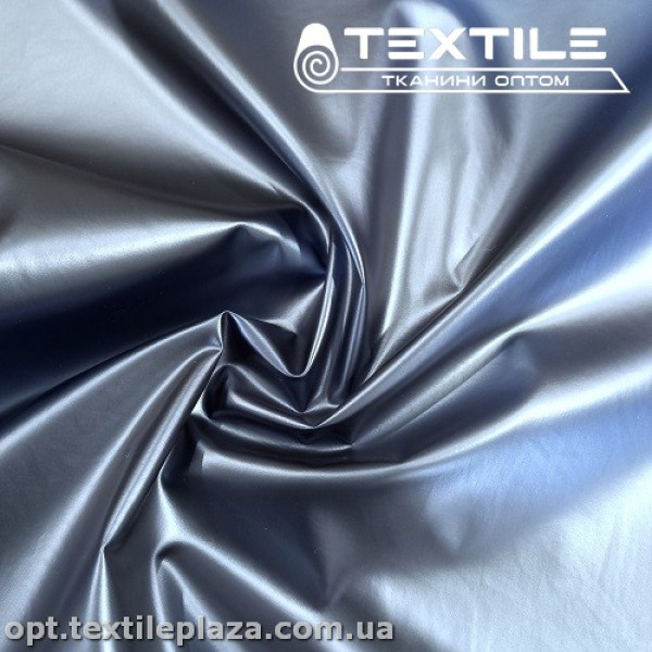 Плащевая ткань Лак 91207C26 перламутр, серо-синий