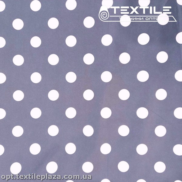 Плащевая ткань цветная 9300D2C5 горошек, сизый