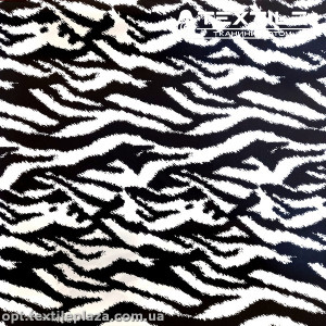 Плащевая ткань цветная 9300D02/D8-1 зебра, черно-белый