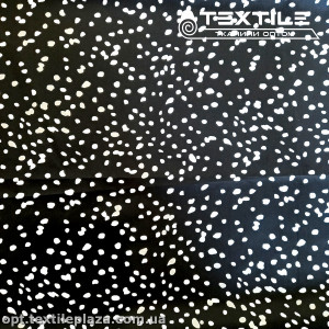 Плащевая ткань цветная 9300D02/D1-1 лепестки мелкие, черный