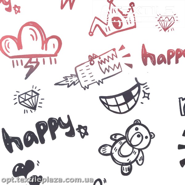 Плащевая ткань цветная 9300D4C1 игрушки, белый