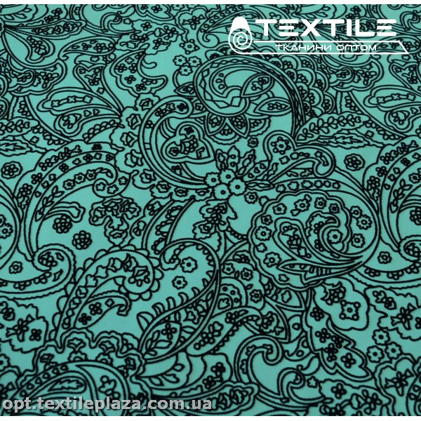 Плащевая ткань Флок 24901C683 бирюзовый