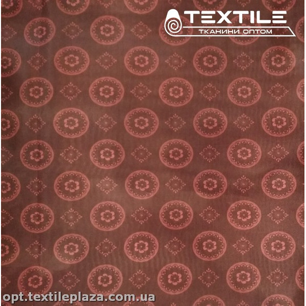 Подкладочная ткань цветная 8031D15C1 узор, темно-бордовый