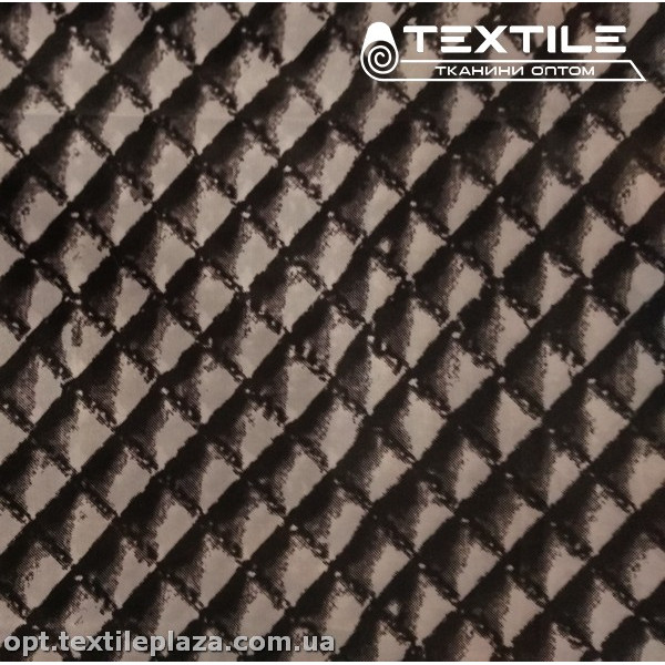 Подкладочная ткань цветная 8031D38C1 треугольники, черно-белый
