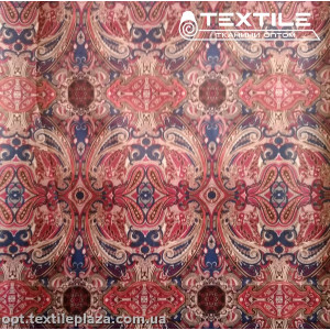 Подкладочная ткань цветная 3065D26C1 узор, красно-синий