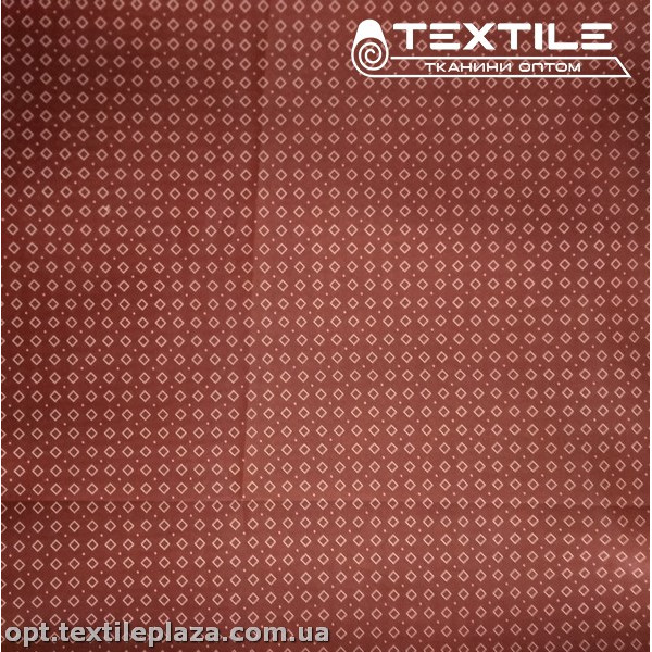 Подкладочная ткань цветная 7031D32C1 ромбы, золотисто-коричневый