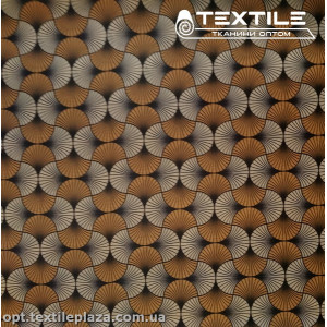 Подкладочная ткань цветная 7031D81C1 узор, бежево-медовый