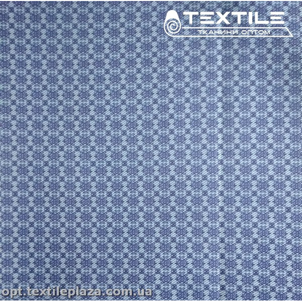 Подкладочная ткань цветная 7031D100C1 узор, сине-голубой