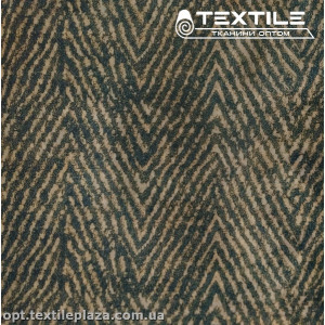 Подкладочная ткань цветная 8031D35C4 елочка, темная морская волна