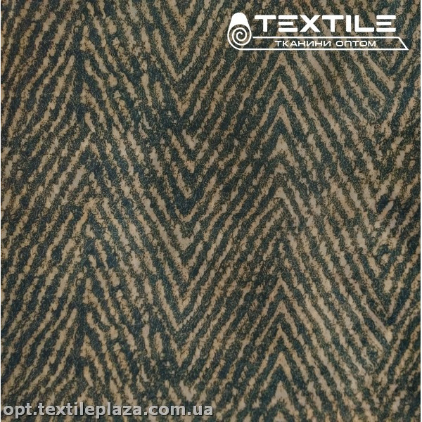 Подкладочная ткань цветная 8031D35C4 елочка, темная морская волна