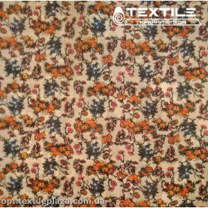 Подкладочная ткань цветная 7031D44C1 цветы, молочный