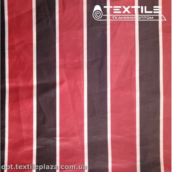 Подкладочная ткань цветная 6093D2C973 полоска, красно-черный
