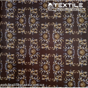 Подкладочная ткань цветная 7031D45C1 узор, коричневый