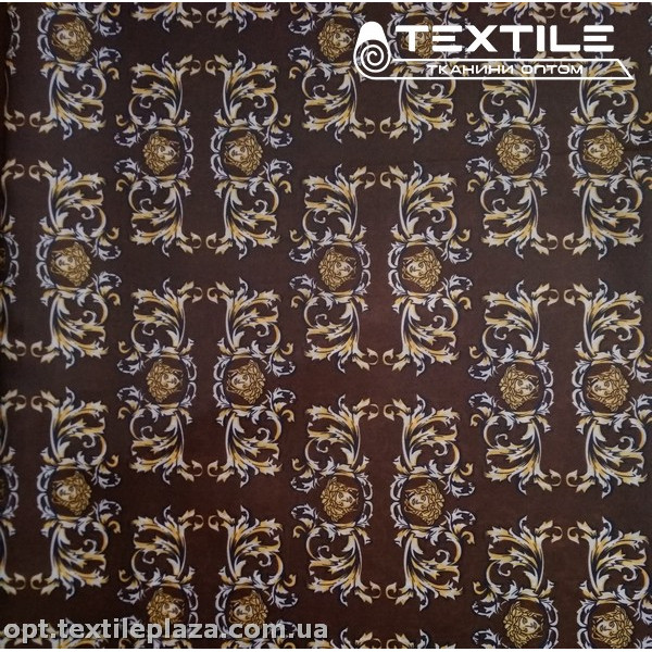 Подкладочная ткань цветная 7031D45C1 узор, коричневый