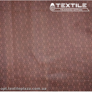 Подкладочная ткань цветная 7031D133C1 узор, темно-коричневый