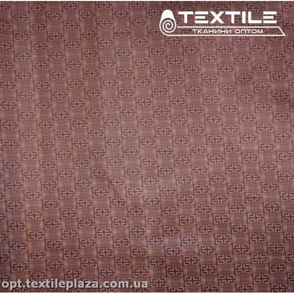 Подкладочная ткань цветная 7031D133C1 узор, темно-коричневый