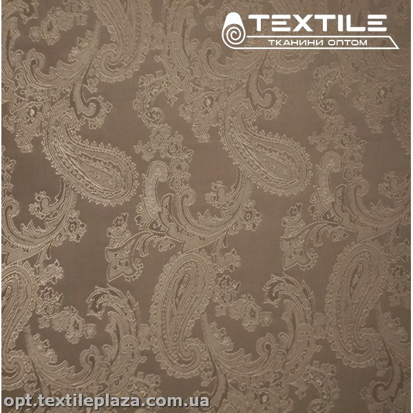 Подкладочная ткань Жаккард 50101D2C1 турецкий огурец, темно-бежевый