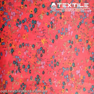 Подкладочная ткань цветная 6093D5C974 цветы, красный