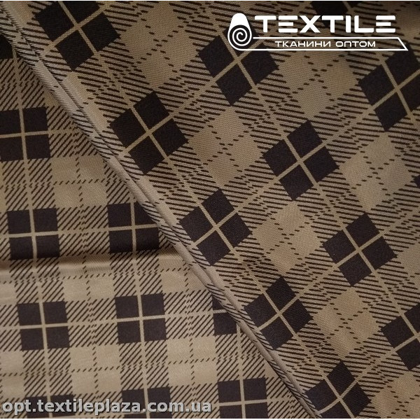 Подкладочная ткань цветная 5555D3C51 Италия клетка серый