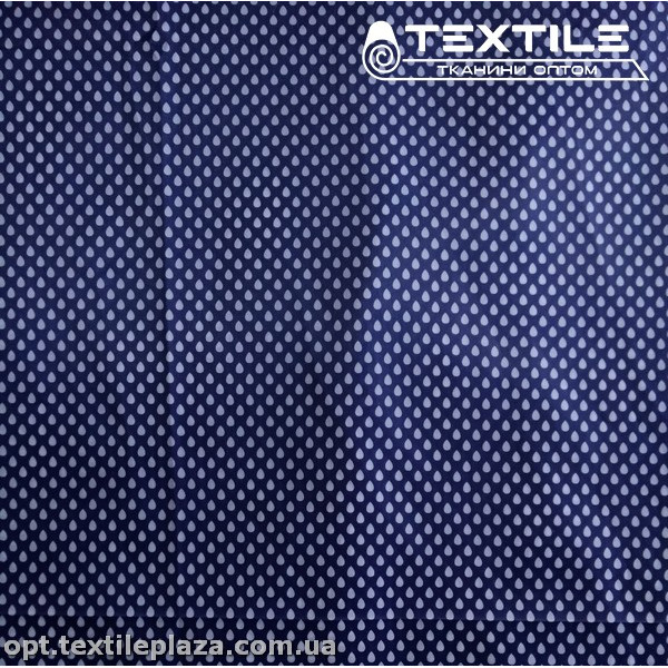 Подкладочная ткань цветная 3065D75C1 капли, темно-синий
