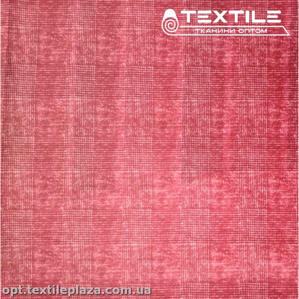 Подкладочная ткань цветная 6093D1C1000 клетка, бордовый