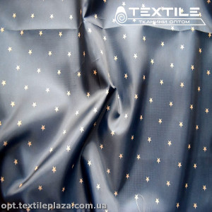 Подкладочная ткань цветная 8031D51C1 звезды, сине-черный