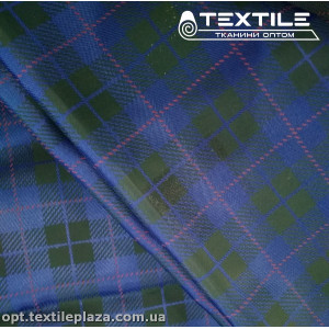 Подкладочная ткань цветная 5555D3C18 Италия клетка, синий