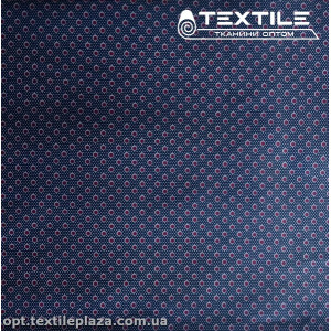 Подкладочная ткань цветная 3065D128C1 круги, бордово-синий