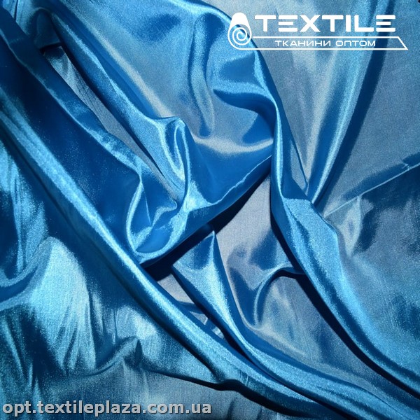 Подкладочная ткань однотонная 7224C388 бирюзово-голубой
