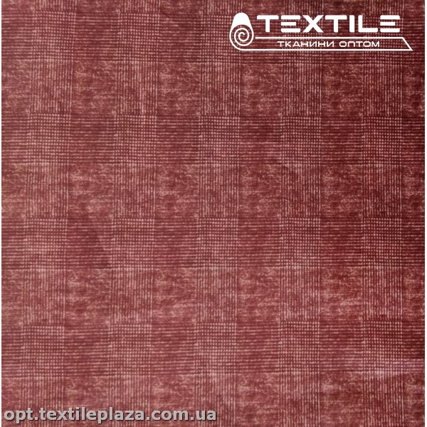 Подкладочная ткань цветная 6093D1C917 клетка, светло-коричневая