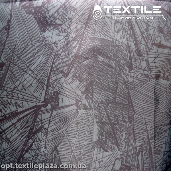 Подкладочная ткань цветная 8031D30C1 росчерки, темно-оливковый