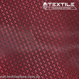 Подкладочная ткань Жаккард 16634D2C17 узор, красный