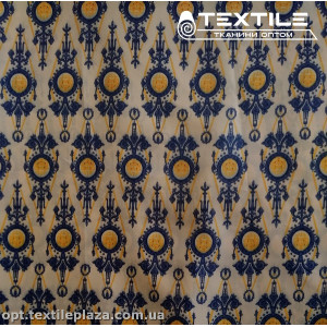 Подкладочная ткань цветная 9064D17C1 узор, светло-кремовый