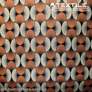 Подкладочная ткань цветная 8031D37C1 узор, карамельно-бежевый