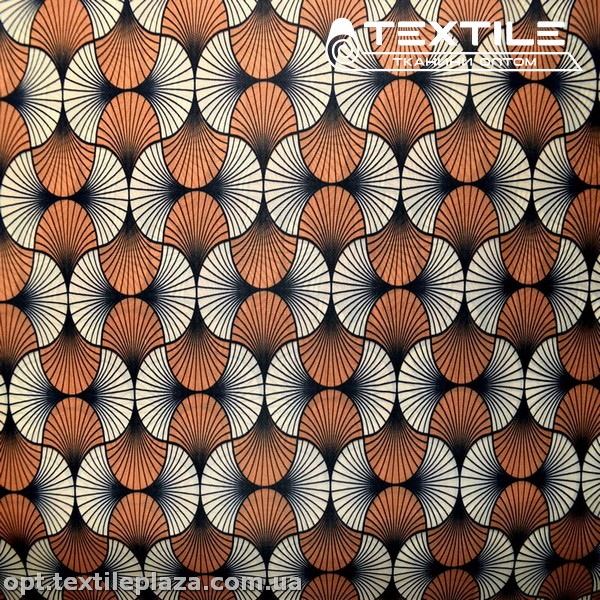 Подкладочная ткань цветная 8031D37C1 узор, карамельно-бежевый