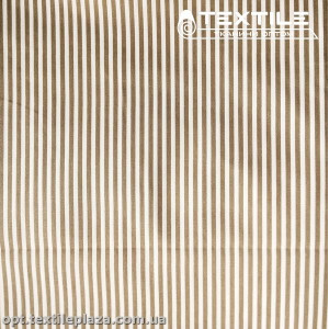 Сатин постельный цветной 1155D1C4 полоска хаки, белый