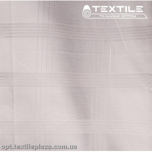 Сатин постельный однотонный 20260D5C5 жаккард, клетка, белый (260 см)