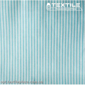 Сатин постельный цветной 1155D6C6 полоска, голубой