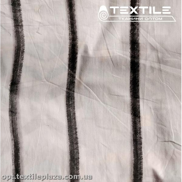 Сатин постельный цветной 14235D44C13 полоска, светло-серый