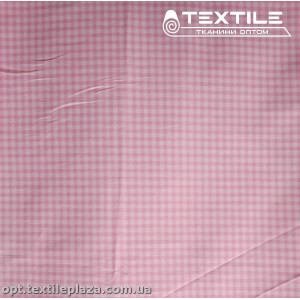 Сатин постельный цветной 1777D4C5 клетка, розовый