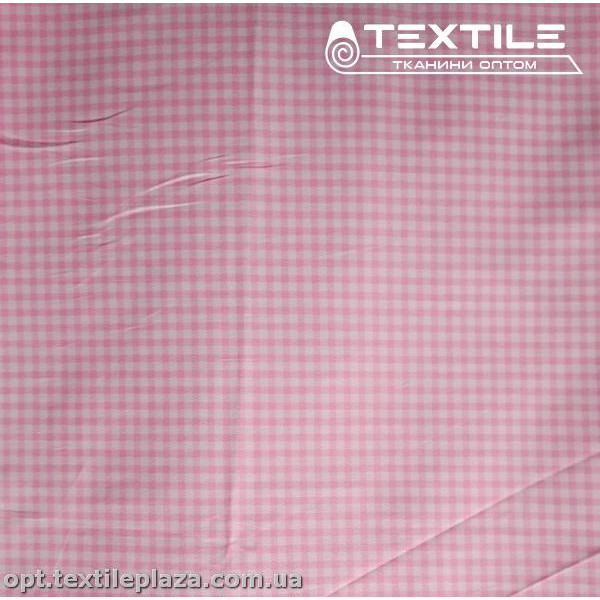 Сатин постельный цветной 1777D4C5 клетка, розовый